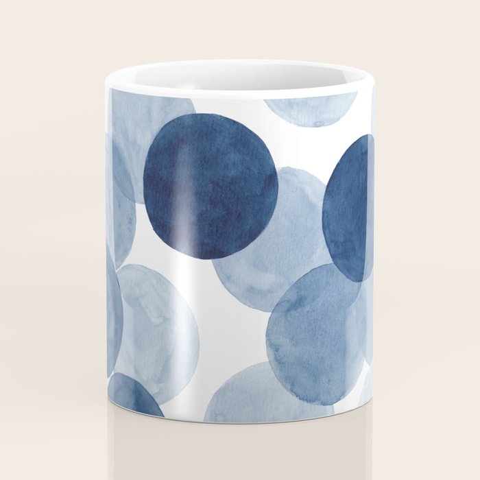 Indigo Ombre Circles Coffee Mug Gallery Image 4