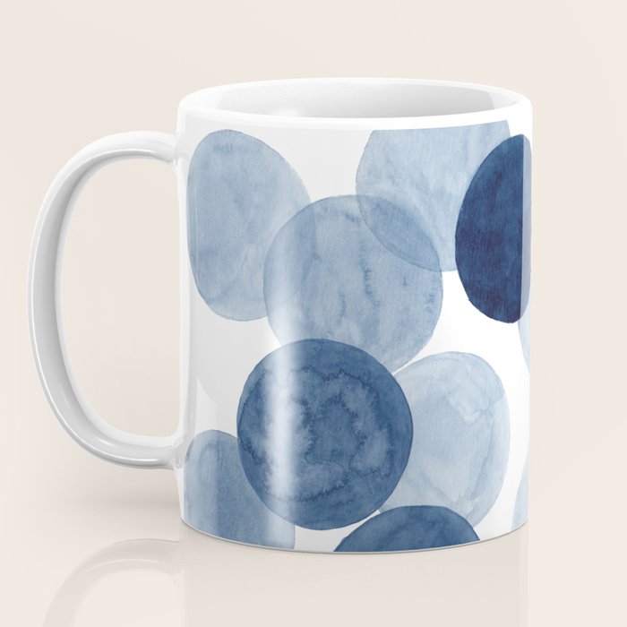 Indigo Ombre Circles Coffee Mug Gallery Image 3