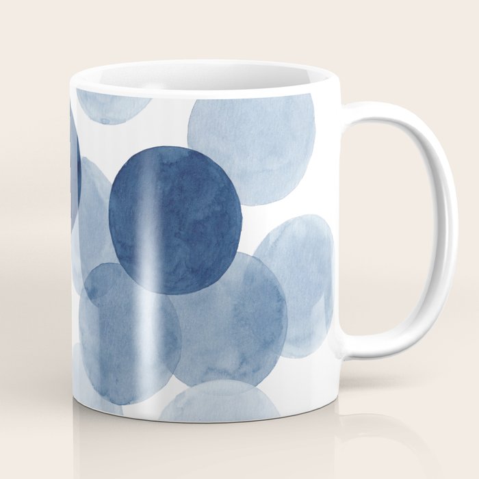 Indigo Ombre Circles Coffee Mug Gallery Image 1