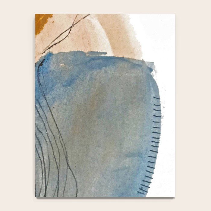 Gentle Breeze: a minimal, abstract mixed-media piece in blues and tans by Alyssa Hamilton Art Notebook Gallery Image 4