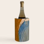Gentle Breeze: a minimal, abstract mixed-media piece in blues and tans by Alyssa Hamilton Art Wine Chiller Gallery Image 1