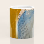 Gentle Breeze: a minimal, abstract mixed-media piece in blues and tans by Alyssa Hamilton Art Coffee Mug Gallery Image 4