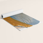 Gentle Breeze: a minimal, abstract mixed-media piece in blues and tans by Alyssa Hamilton Art Yoga Mat Gallery Image 2
