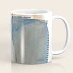 Gentle Breeze: a minimal, abstract mixed-media piece in blues and tans by Alyssa Hamilton Art Coffee Mug Gallery Image 1