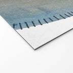 Gentle Breeze: a minimal, abstract mixed-media piece in blues and tans by Alyssa Hamilton Art Welcome Mat Gallery Image 2
