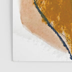 Gentle Breeze: a minimal, abstract mixed-media piece in blues and tans by Alyssa Hamilton Art Poster Gallery Image 3