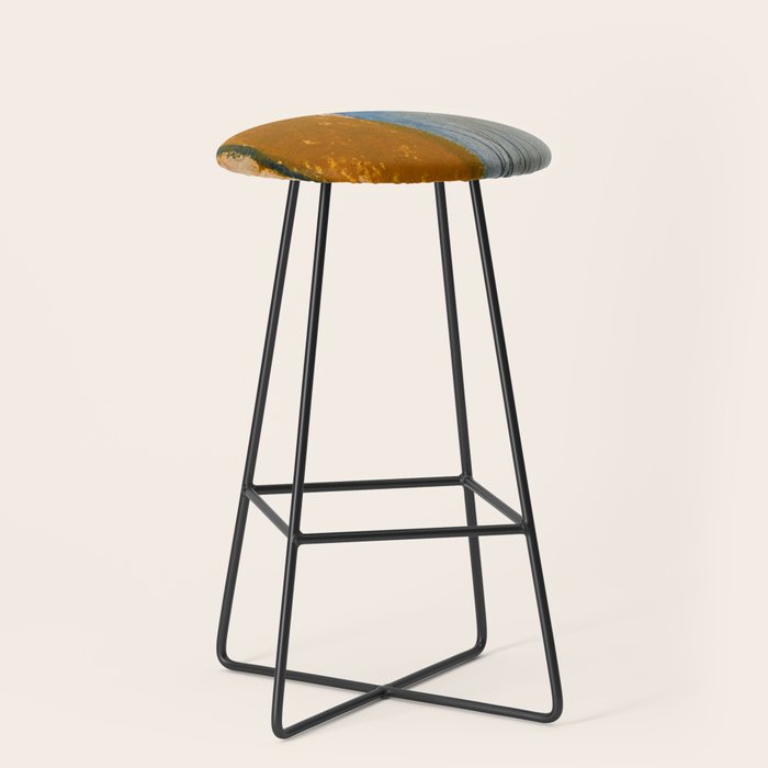 Gentle Breeze: a minimal, abstract mixed-media piece in blues and tans by Alyssa Hamilton Art Stool Gallery Image 1