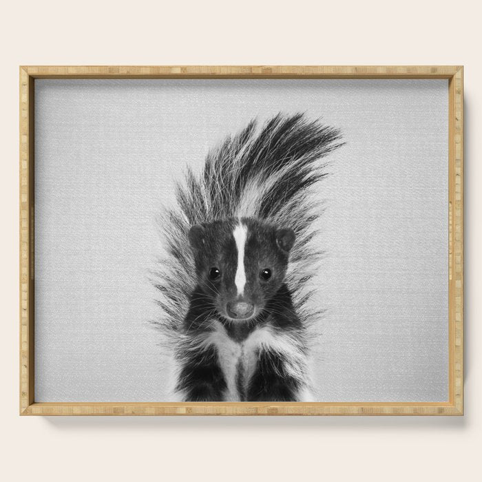 Skunk - Black & White Serving Tray Gallery Image 1