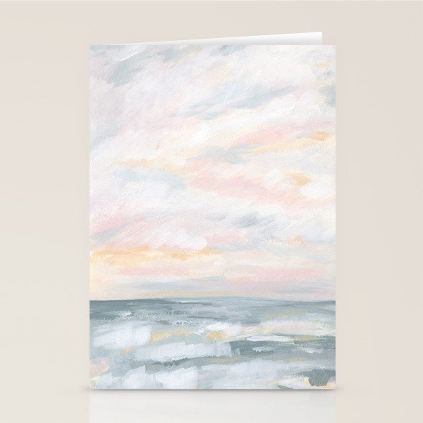 You Are My Sunshine - Gray Pastel Ocean Seascape Stationery Card Gallery Image 2