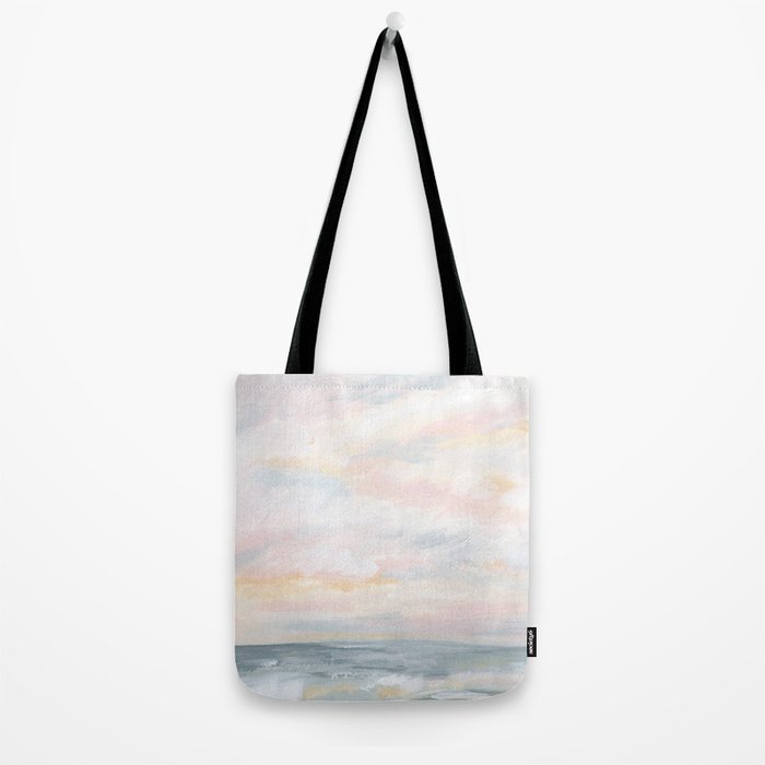 You Are My Sunshine - Gray Pastel Ocean Seascape Tote Bag Gallery Image 2