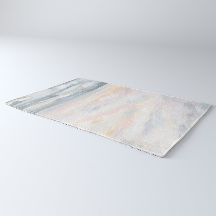 You Are My Sunshine - Gray Pastel Ocean Seascape Rug Gallery Image 3