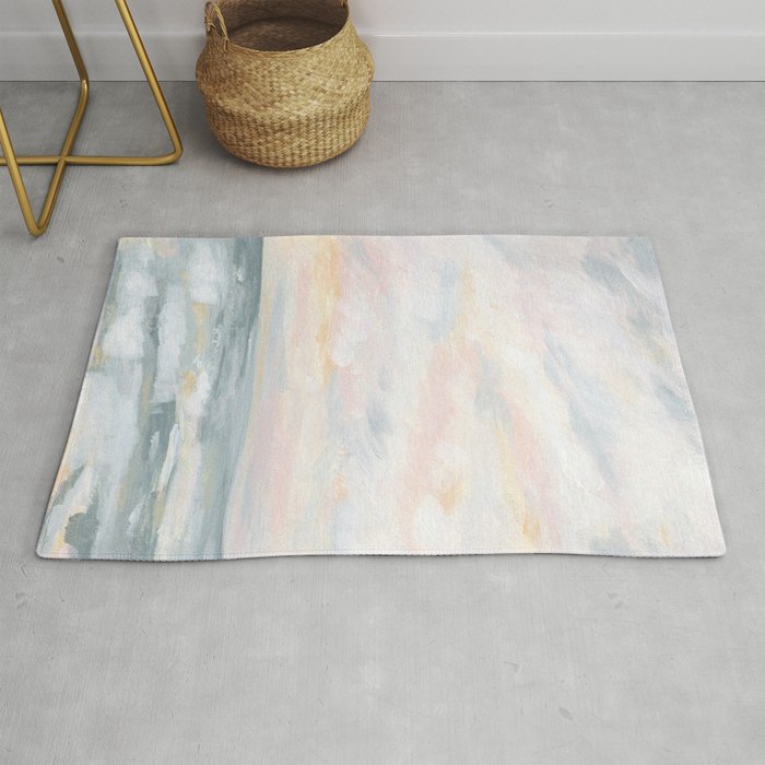 You Are My Sunshine - Gray Pastel Ocean Seascape Rug Gallery Image 1
