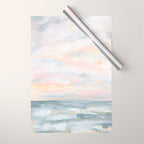 You Are My Sunshine - Gray Pastel Ocean Seascape Wrapping Paper Gallery Image 1