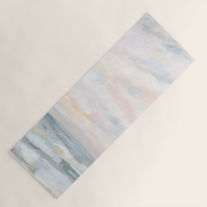 You Are My Sunshine - Gray Pastel Ocean Seascape Yoga Mat Gallery Image 1