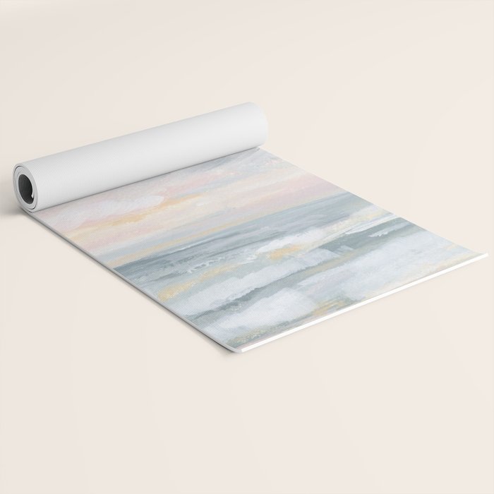 You Are My Sunshine - Gray Pastel Ocean Seascape Yoga Mat Gallery Image 2