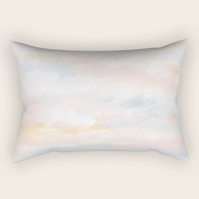 You Are My Sunshine - Gray Pastel Ocean Seascape Rectangular Pillow Gallery Image 2