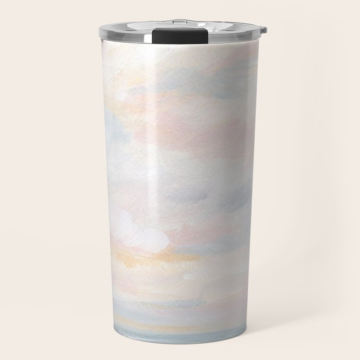 You Are My Sunshine - Gray Pastel Ocean Seascape Travel Mug Gallery Image 1