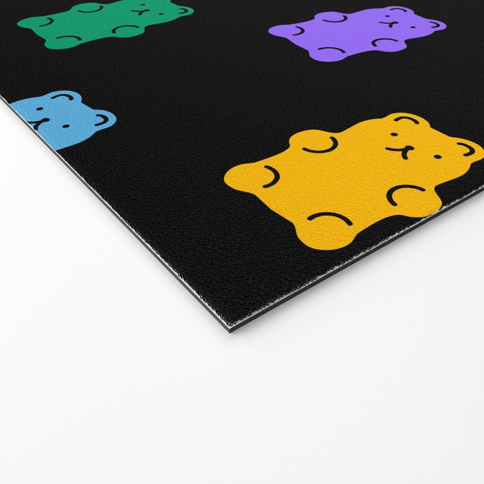 Colorful candy bear pattern art Welcome Mat Gallery Image 2