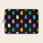 Colorful candy bear pattern art Laptop Sleeve Gallery Image 1