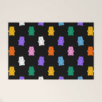 Colorful candy bear pattern art Welcome Mat Gallery Image 1