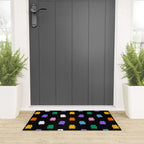 Colorful candy bear pattern art Welcome Mat Gallery Image 3