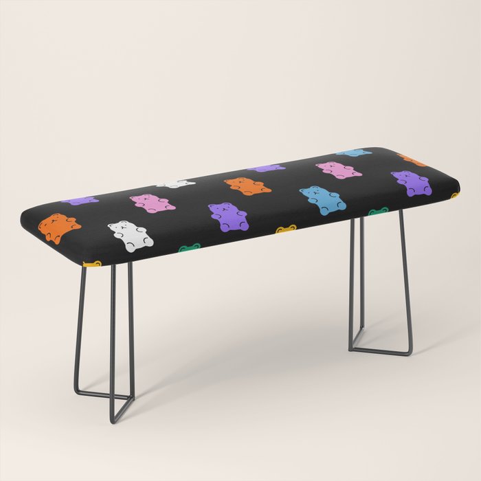 Colorful candy bear pattern art Bench Gallery Image 1