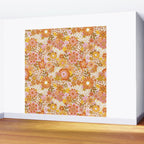 70s Floral Pattern Wall Mural Gallery Image 2