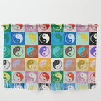 Checkered Yin Yang Pattern (Color Block Version) Wall Hanging Gallery Image 1