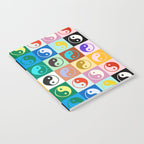 Checkered Yin Yang Pattern (Color Block Version) Notebook Gallery Image 2