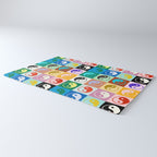 Checkered Yin Yang Pattern (Color Block Version) Rug Gallery Image 3