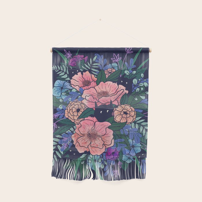 Wild Flowers (on Blue) Wall Hanging Gallery Image 1