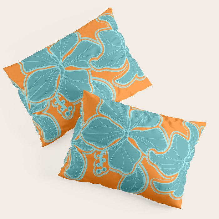 Kailua Hibiscus Hawaiian Engineered Floral Pillow Sham Gallery Image 3