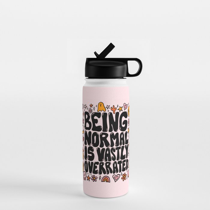 Being Normal is Overrated Water Bottle Gallery Image 1