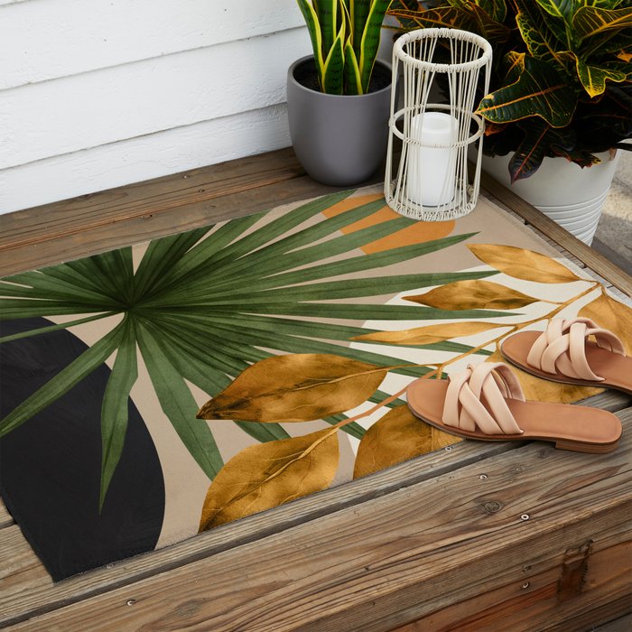 Abstract Tropical Art 21 Outdoor Rug Gallery Image 2