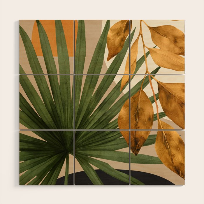 Abstract Tropical Art 21 Wood Wall Art Gallery Image 1