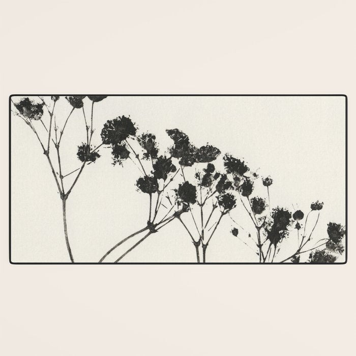 Gypsophila in a Red Vase Desk Mat Gallery Image 3