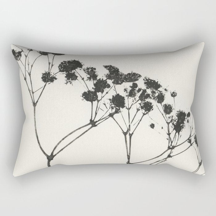 Gypsophila in a Red Vase Rectangular Pillow Gallery Image 1