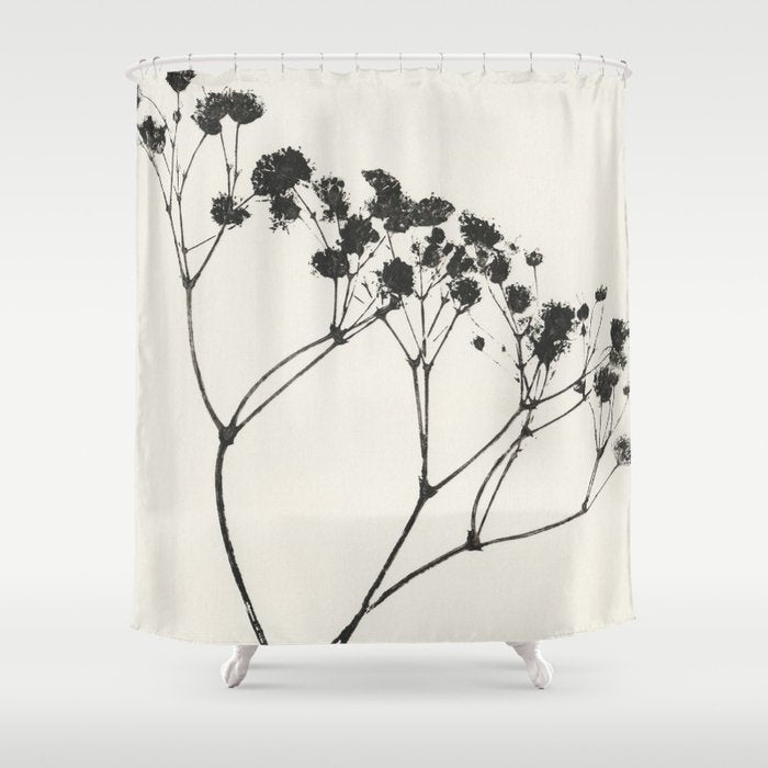 Gypsophila in a Red Vase Shower Curtain Gallery Image 1