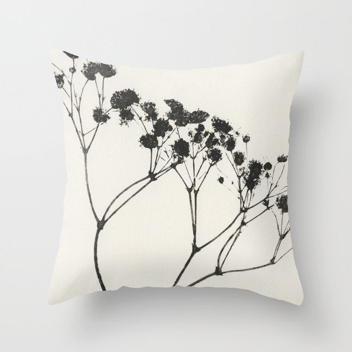 Gypsophila in a Red Vase Throw Pillow Gallery Image 6