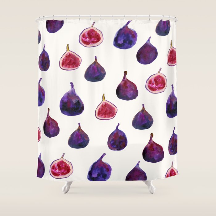 Figs Pattern Shower Curtain Gallery Image 1