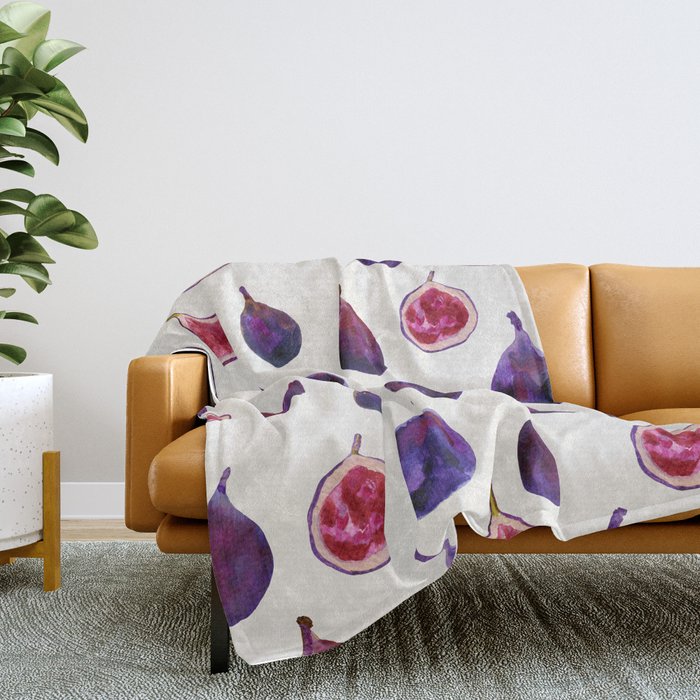 Figs Pattern Throw Blanket Gallery Image 2