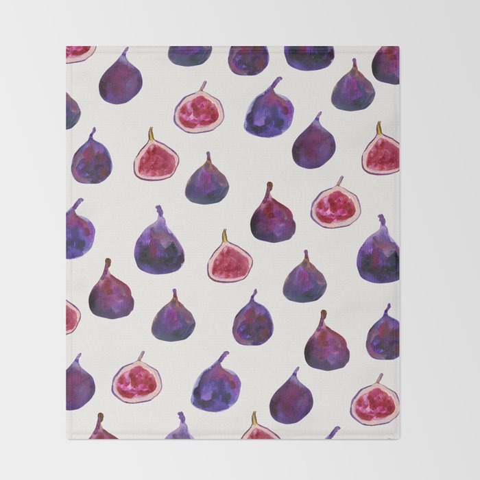 Figs Pattern Throw Blanket Gallery Image 2
