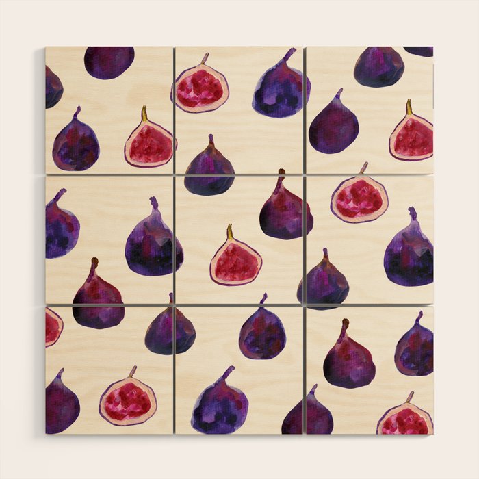 Figs Pattern Wood Wall Art Gallery Image 1