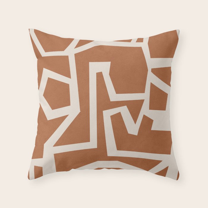 Fragmented Paths 7 Throw Pillow Gallery Image 1