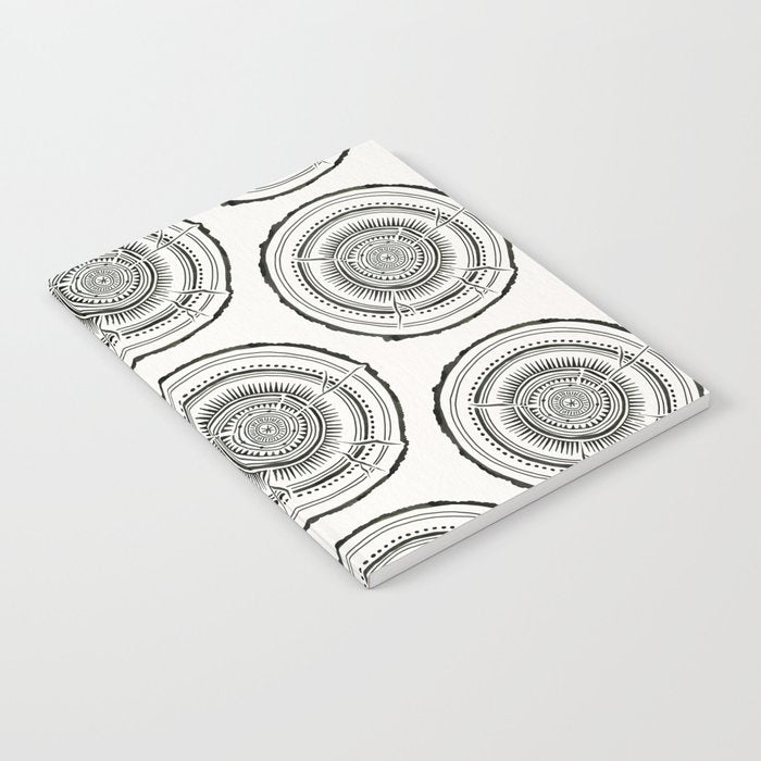 Quaking Aspen - Black Tree Rings Notebook Gallery Image 1