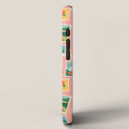 Vintage international world travel post card stamp pattern iPhone Case Gallery Image 2