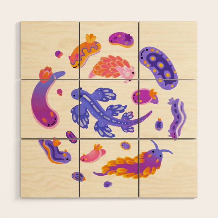 sea slug - pastel Wood Wall Art Gallery Image 1