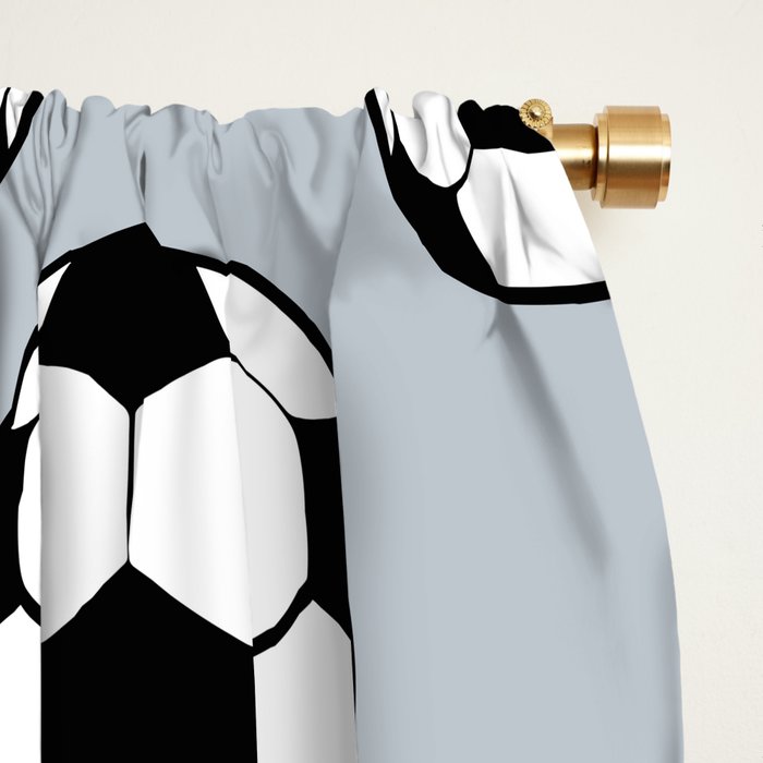 Soccer Balls 1 Window Curtain Gallery Image 2