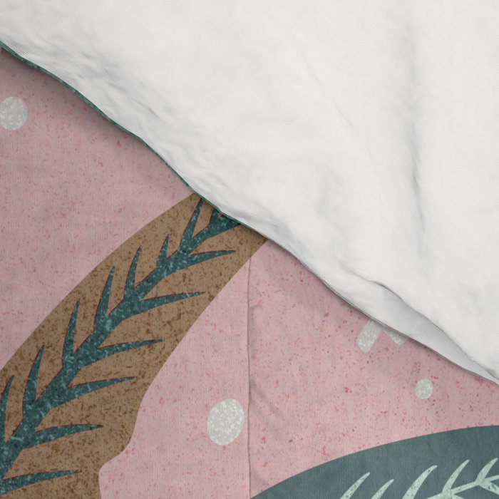 Moorish Framed Palm Tree - Mint & Blush Comforter Gallery Image 4