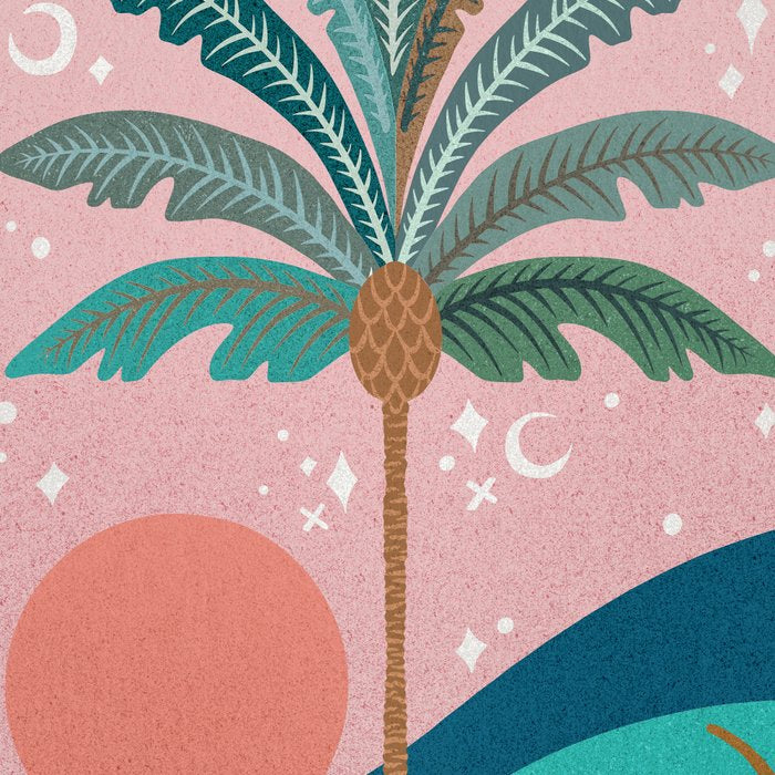 Moorish Framed Palm Tree - Mint & Blush Coffee Mug Gallery Image 2